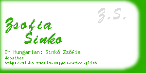 zsofia sinko business card